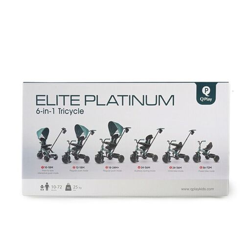QPlay Tricikl Elite Platinum - Rozo