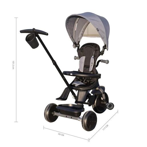 QPlay Tricikl Elite Platinum - Sivo