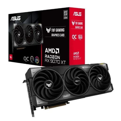 ASUS grafička kartica Radeon RX 9070 XT TUF Gaming OC, 16GB GDDR6, 256-bit, 3x DisplayPort, HDMI