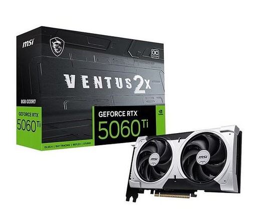 MSI grafička kartica GeForce RTX 5060 Ti VENTUS 2X OC PLUS, 8GB GDDR7, 128-bit, 3x DisplayPort, HDMI