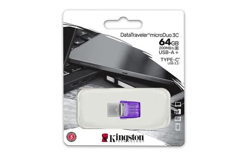 Kingston USB memorija DataTraveler Duo G3 64GB, USB-A/USB-C
