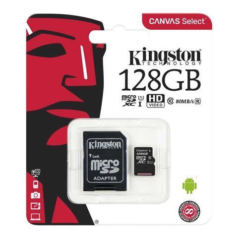 Kingston Canvas Select Plus microSDXC memorijska kartica 128GB + adapter, 150MB/s