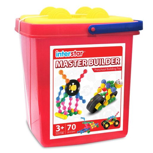 Interstar kutija sa kockama/točkovima Master builder 70 kom