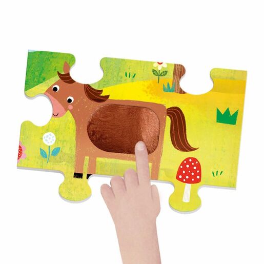 HEADU Montessori Taktilne puzzle - Farma