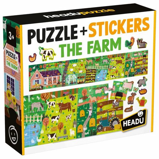 HEADU Puzzle + naljepnice Farma