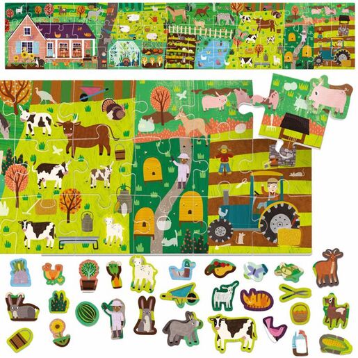 HEADU Puzzle + naljepnice Farma