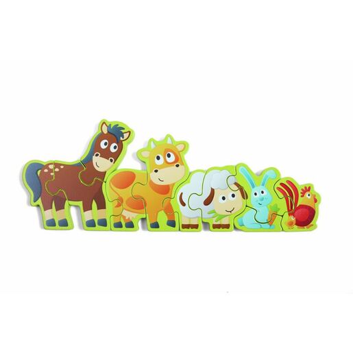 Hape Drvene puzzle brojevi i domaće životinje