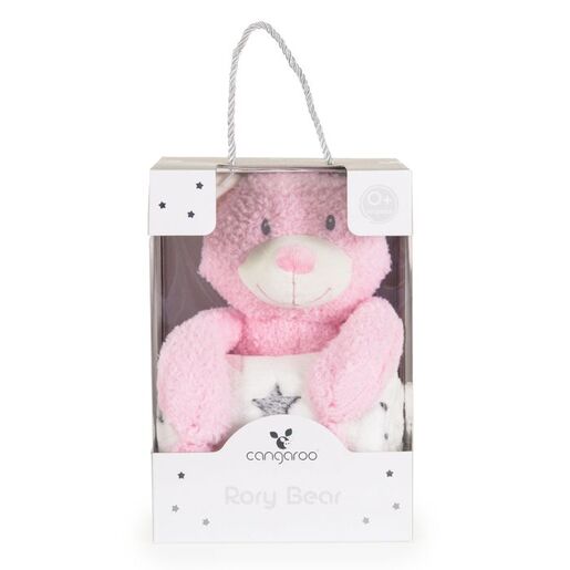 Cangaroo Dekica za bebe sa igračkom Rory medo rozi