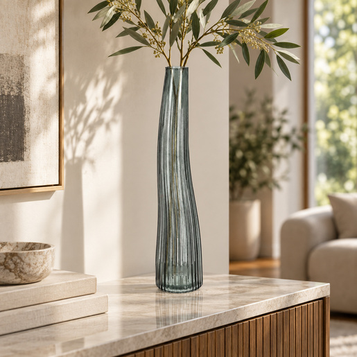 Bizzotto vaza Haldys 10 × 46 cm, tamnozelena