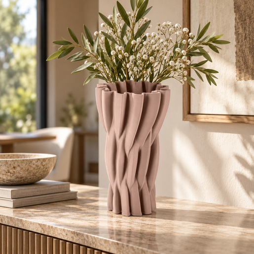 Bizzotto okrugla vaza Reiko 30 cm, roza