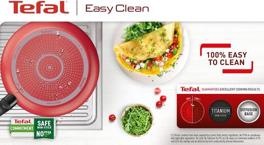 Tefal Easy Clean tava 24 cm, crvena / B5720453