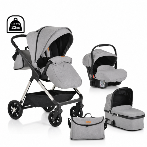 Cangaroo dječja kolica 3u1 Empire Light Grey / MN35918-3u1