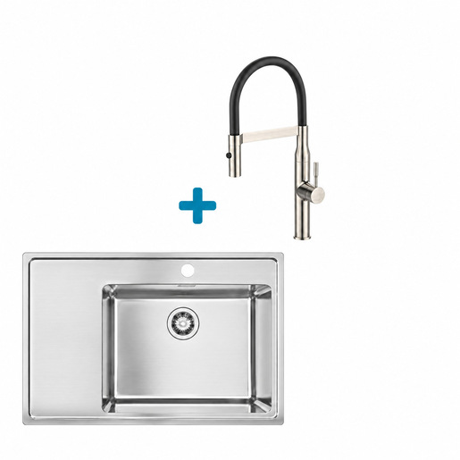 Alveus set: desni sudoper ONE 50 i česma Mirage-PS – inox