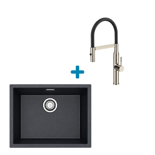 Alveus set: sudoper OMNI 30 i česma Mirage-PS – antracit/inox