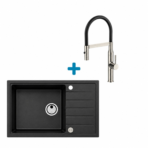 Alveus set: sudoper INTERMEZZO 130 i česma Mirage-PS – bijela/inox
