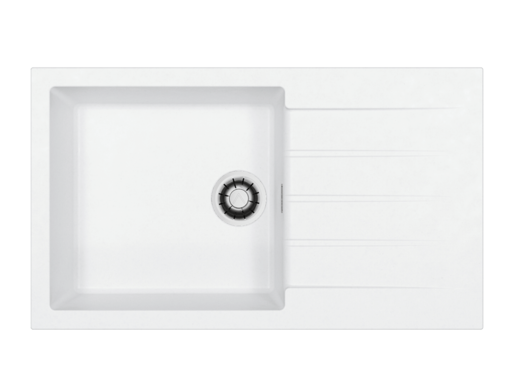 Alveus set: reverzibilni sudoper CADIT 40 i česma Mirage-PS – bijela/inox