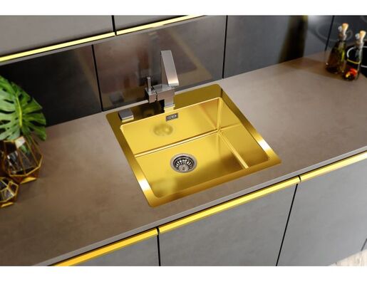Alveus set: sudoper PURE 30 Monarch Gold i česma Swan-PS Monarch Gold – zlatna