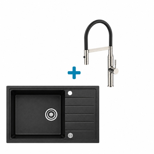 Alveus set: sudoper CADIT 100 i česma Mirage-PS – antracit/inox