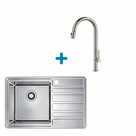 Alveus set: reverzibilni sudoper RANDO 30 i česma Nova-PS – inox