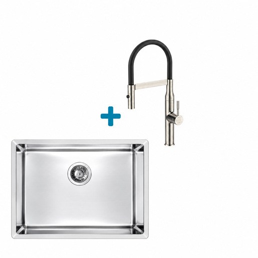 Alveus set: sudoper KOMBINO 50 i česma Mirage-PS – inox