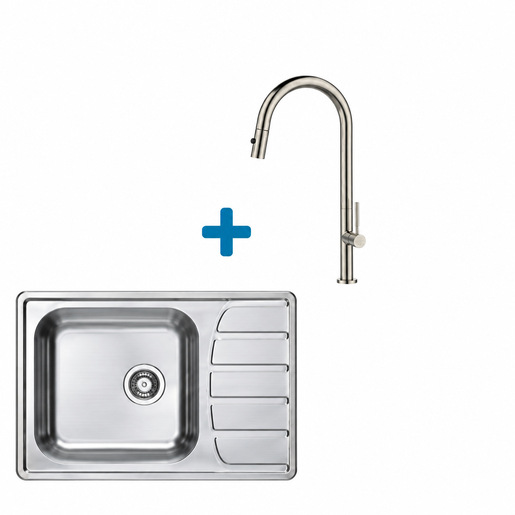 Alveus set: reverzibilni sudoper ZOOM MAXIM 10 i česma Nova-PS – inox