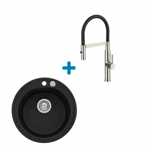 Alveus set: sudoper NIAGARA 10 i česma Mirage-PS – antracit/inox