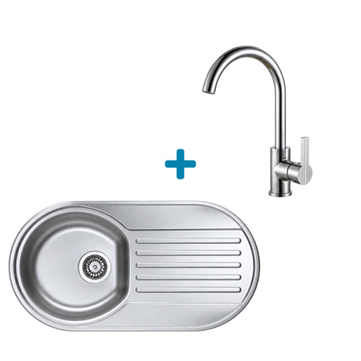 Alveus set: sudoper FORM 40 i česma Tonia – inox/krom