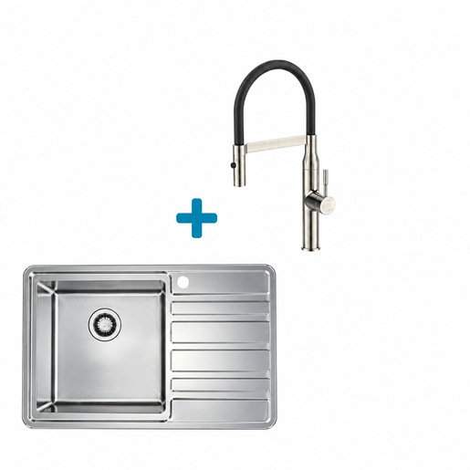Alveus set: reverzibilni sudoper RANDO 30 i česma Mirage-PS – inox