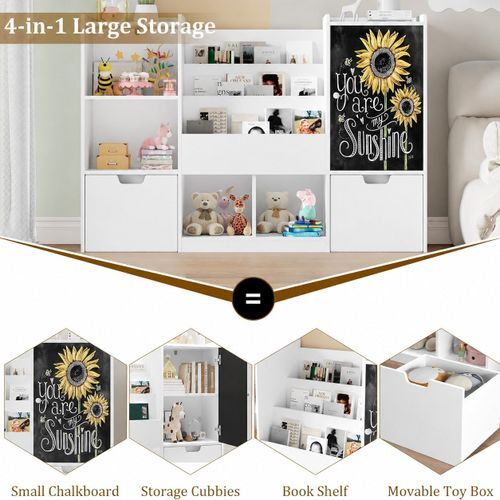 KINDER HOME Dječija polica sa tablom za crtanje AT-BTS-2528