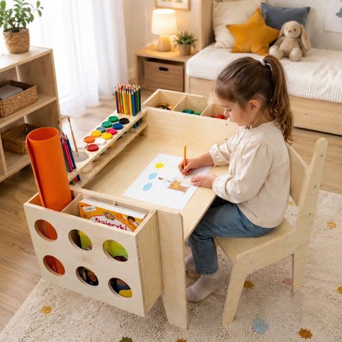 KINDER HOME Dječiji sto za crtanje i učenje Montessori AT-TC-2516