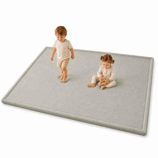KINDER HOME LOLA dječiji tepih od memorijske pjene 150 × 200 × 3,5 cm, sivi GH-MM-01