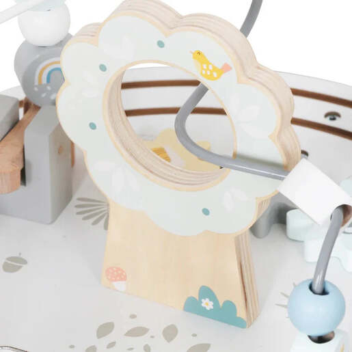 KINDER HOME Dječiji drveni edukativni sto sa lavirintom i perlicama V12D626