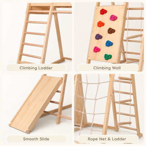 KINDER HOME Drvena penjalica sa toboganom w01f227