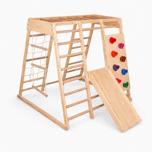 KINDER HOME Drvena penjalica sa toboganom w01f227