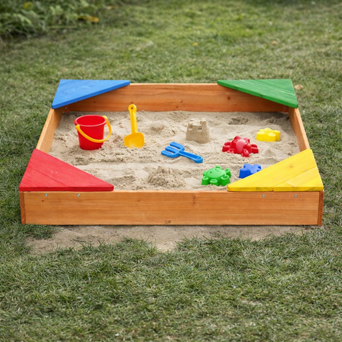 KINDER HOME Drveni pješčanik 90x90cm WSB-900