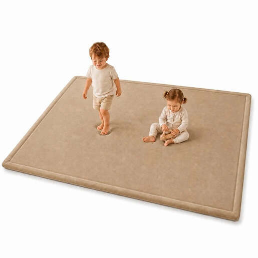 KINDER HOME LOLA dječiji tepih od memorijske pjene 150 × 200 × 3,5 cm, bež GH-MM-04