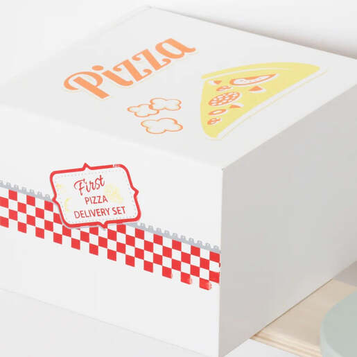 KINDER HOME Dječiji drveni bicikl za balansiranje – Motocikl sa kutijom za picu, 81×36×52 W16C367