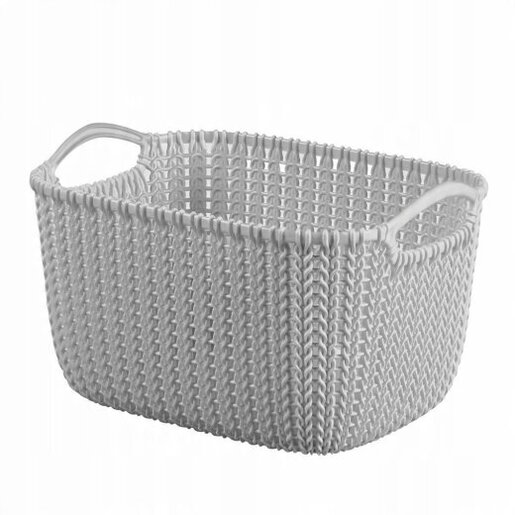 Korpa za odlaganje 8L siva KNIT CURVER