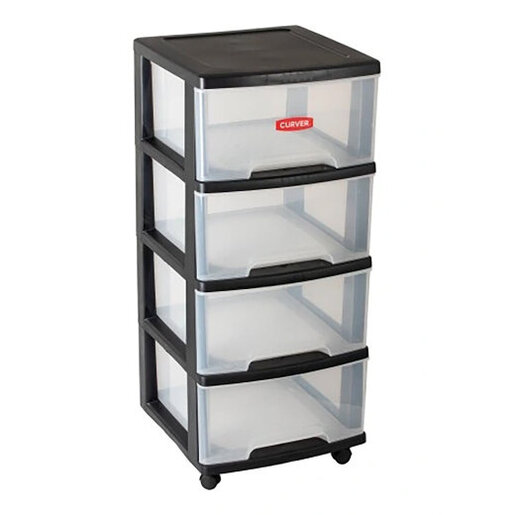 Ladicar s 4 ladice 4x20L prozirni CURVER