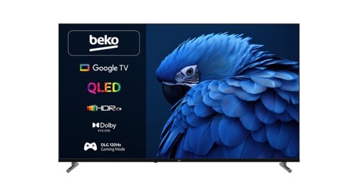 BEKO QLED televizor 50BIQ8000, 4K Ultra HD, Smart TV, Google TV, HDR10+, Dolby Atmos, Crni