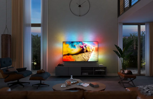 Philips QD MiniLED televizor 75MLED950/12, 4K Ultra HD, Smart, Titan OS, VRR 144 Hz, P5 Perfect Picture Engine, HDR10+, Dolby Vision · Atmos, Ambilight, Game Mode, Metalni kromirani okvir