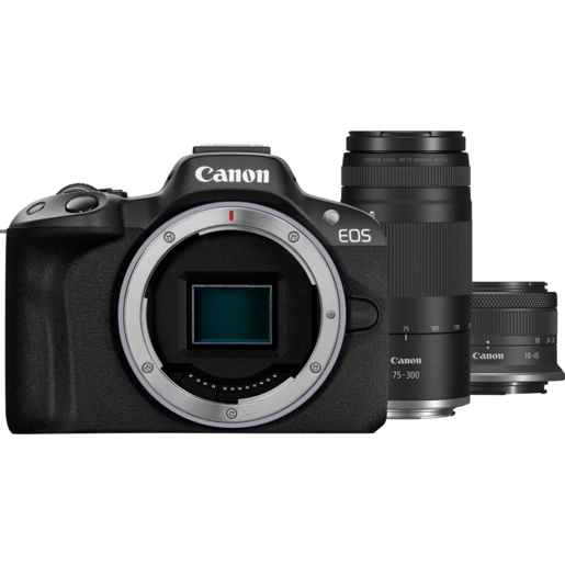 CANON Fotoaparat  R50 BK+RF-S18-45+RF75-300