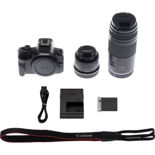 CANON Fotoaparat  R50 BK+RF-S18-45+RF75-300