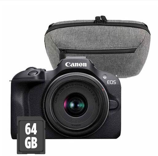 CANON Fotoaparat  R100 + RFS18-45 travel kit - torbica i SD64GB