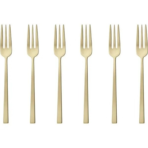 Sambonet set desertnih viljuški 6/1 Rock Antique Champagne nehrđajući čelik / 52662PA5