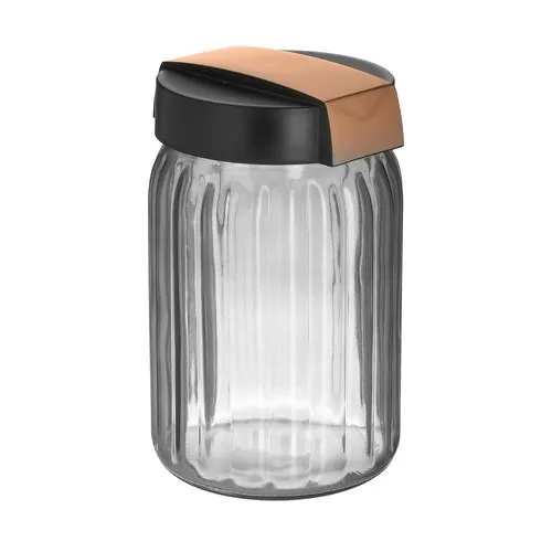 INART staklenka 1,4 l Ø12 × 18 cm, crna/rose gold