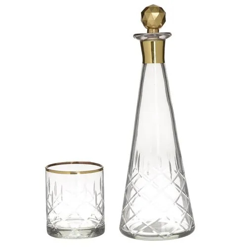 INART set dekanter i čaše 7/1, Ø11 × 35 cm / Ø8 × 9 cm