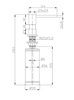 Alveus dozator deterdženta Kork, mat crna, 0,50 l, 1153001