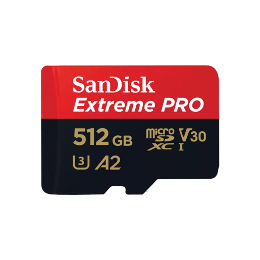 SanDisk microSDXC memorijska kartica Extreme PRO 512GB, do 200MB/s, A2, SD adapter