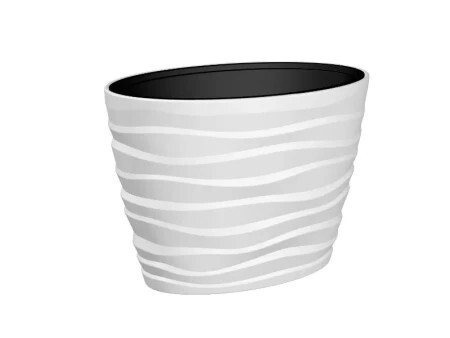 Gardino Saksija Bora oval 60 × 39 × 58 cm bijela / 13126